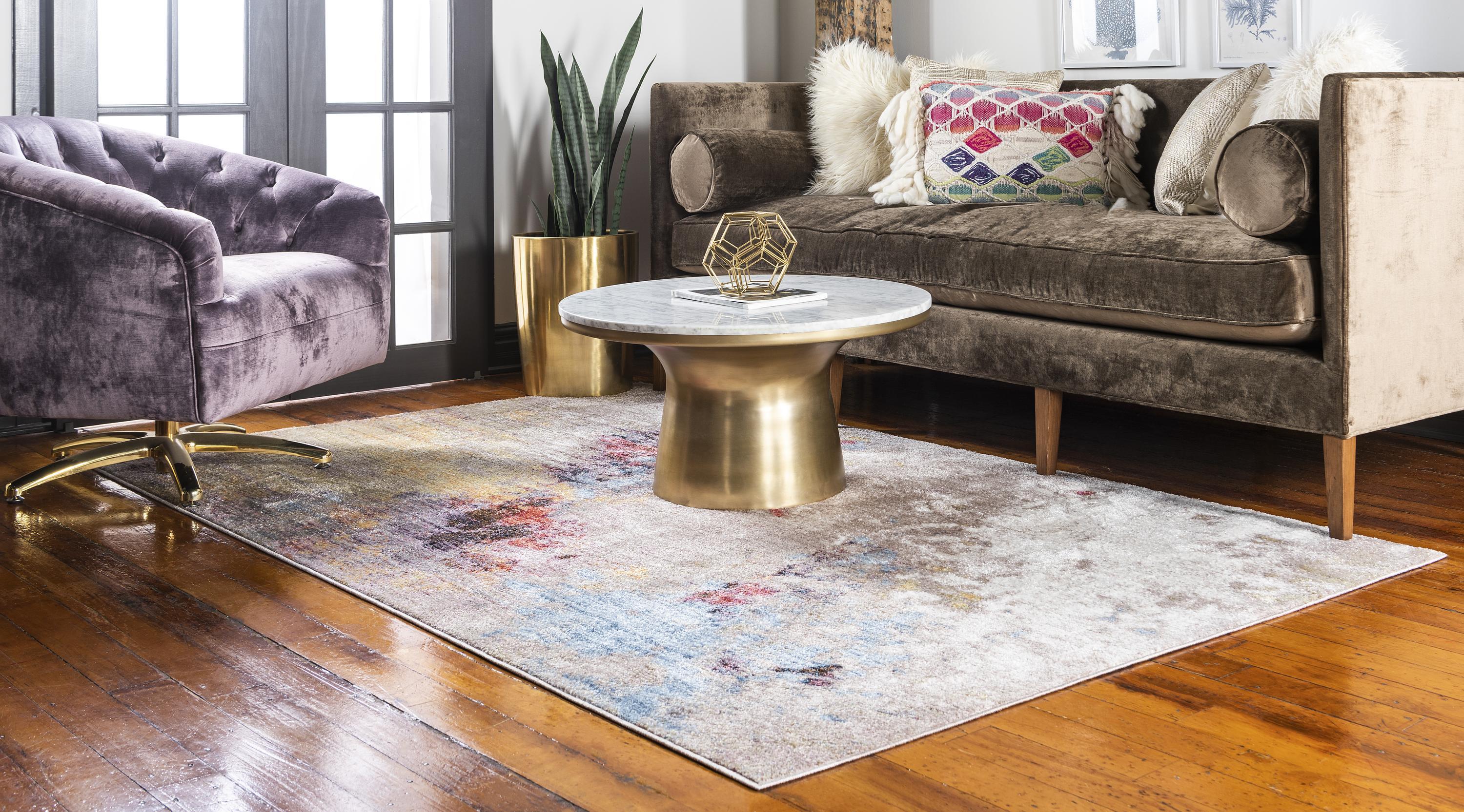Ethen - Modern Grey Paint-Splatter Rug