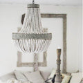 Metis - Vintage Wooden Bead Chandelier